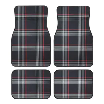 Tappetini Auto GTI Tartan Universali Antiscivolo Set di 4 Pezzi Tappeti Anteriori e Posteriori Accessori Decorativi per Auto
