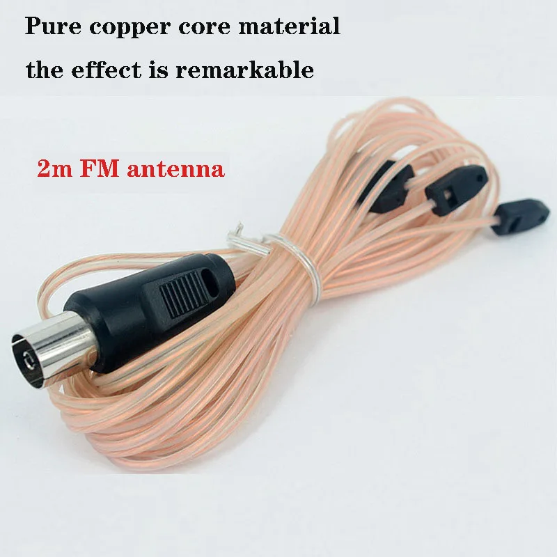 Free Shipping FM Radio Antenna MD Audio Amplifier FM Boost Signal Receiver Antenna Transparent Straight Female Antenna am fm radio loop antenna radio signal receiving antenna suitable for sony sharp hi fi audio receiver consumer electronics