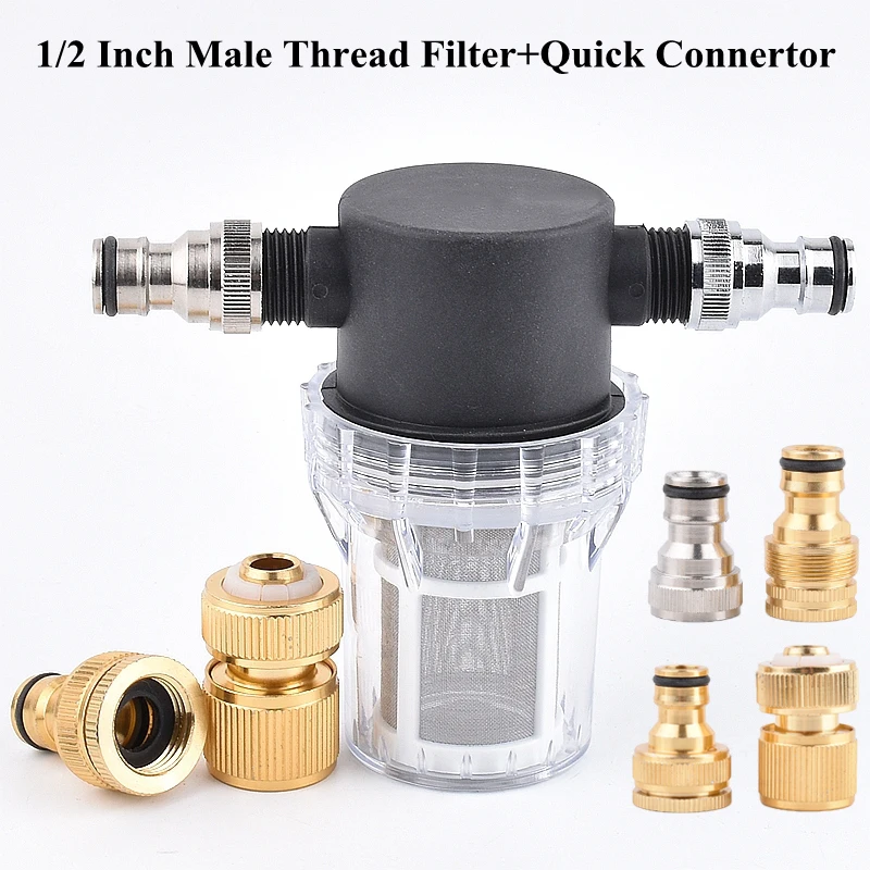 

1/2 Inch Garden Watering Filter Agricultural Irrigation Impurity Prefilter Aquarium Tank Water Pump Filters With Copper Joint