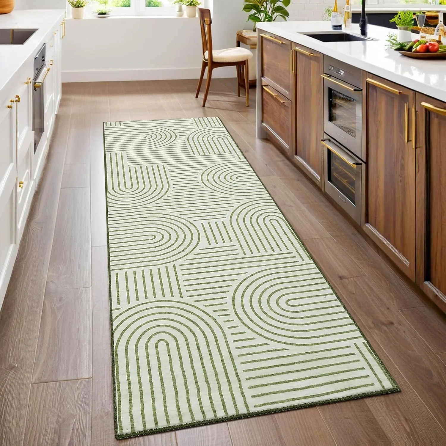 Hallway Carpet Aisle Long Carpest Runway Non-slip Floor Mat Machine Washable Striped Bohemian Style Home Decoration Rug Bedroom 3