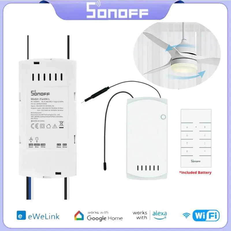 

Умный выключатель вентилятора SONOFF IFan04 с поддержкой Wi-Fi, 220-240 В