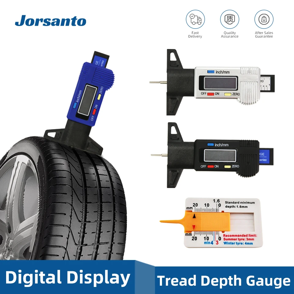 Digital car tire depth gauge For Car Tyre Tire Meter Thickness Gauges Automobile Tire Wear Detection Measuring Tools Depth Caliper