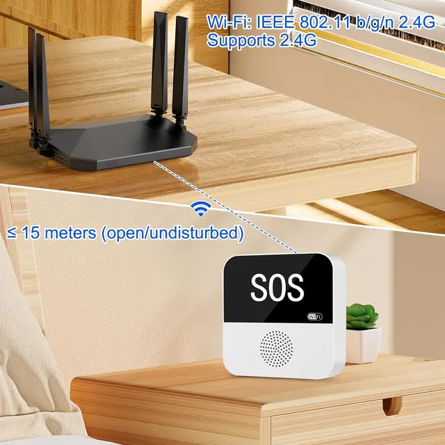 Cercapersone WiFi Per Anziani - Pulsante SOS Emergenza Wireless - Foto 5