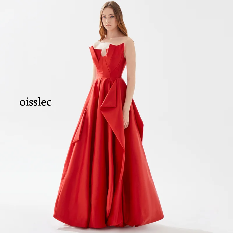 

Oisslec Evening Dress Flods Prom Dress Backless Fromal Dress Satin Celebrity Dresses Floor Length Party Gown Elegance Customize