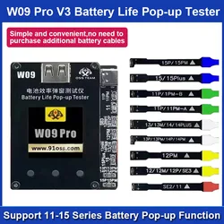 NEW OSS W09 Pro V3 Battery Life Pop-up Detection Tool for IP 11-15Full Series Window Pop-up Repair Battery Health Modify Tool