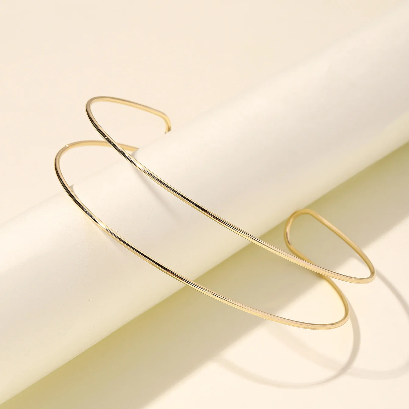 Double Layer Metal Bib Torques Choker Necklaces for Women Collar Statement Necklace Punk Jewelry metal choker necklace women jewelry