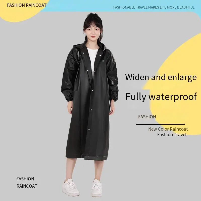 Raincoat Poncho Eva Raincoat Neutral Women's Waterproof Men's Camping Hiking Thickened Non-disposable Raincoat Set