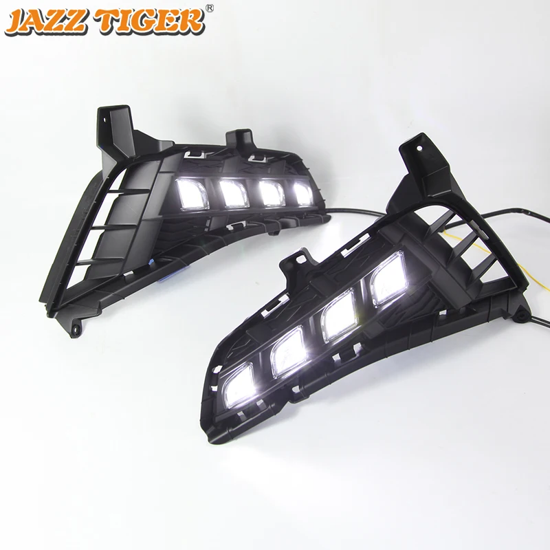 2PCS Dynamic Yellow Turn Signal 12V Car DRL LED Fog Lamp Daytime Running Light For Hyundai Sonata 2021 2022 |