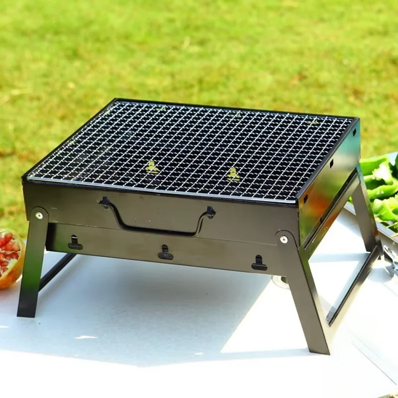 Portable BBQ Charcoal Grill Stainless Steel Small Mini BBQ Tool Kit Outdoor Cooking Camping Picnic Beach Portable barbecue charcoal stove barbecue stove barbecue grill