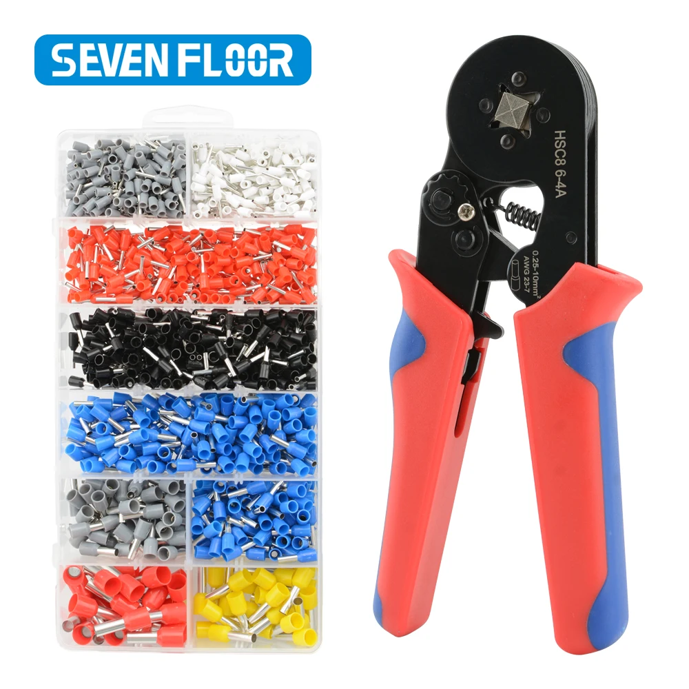 Tubular Terminal Crimping Tool Kit with Storage Box