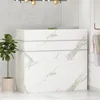 Reception Desk, 3 Drawers & Storage Shelves, Reception Counter Table with Private Panels, Reception Room Checkout Office 2