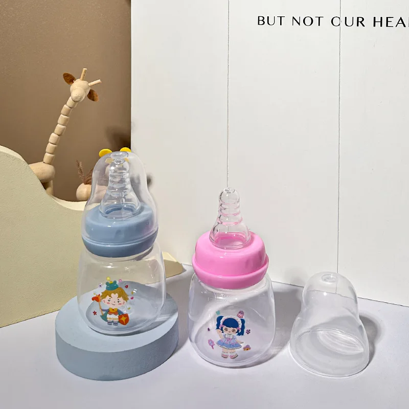 60ML Newborn Baby PP Bottle Mini Newborn Feeding Bottle with Box BPA Free Newborns Milk Essentials Kids Cups