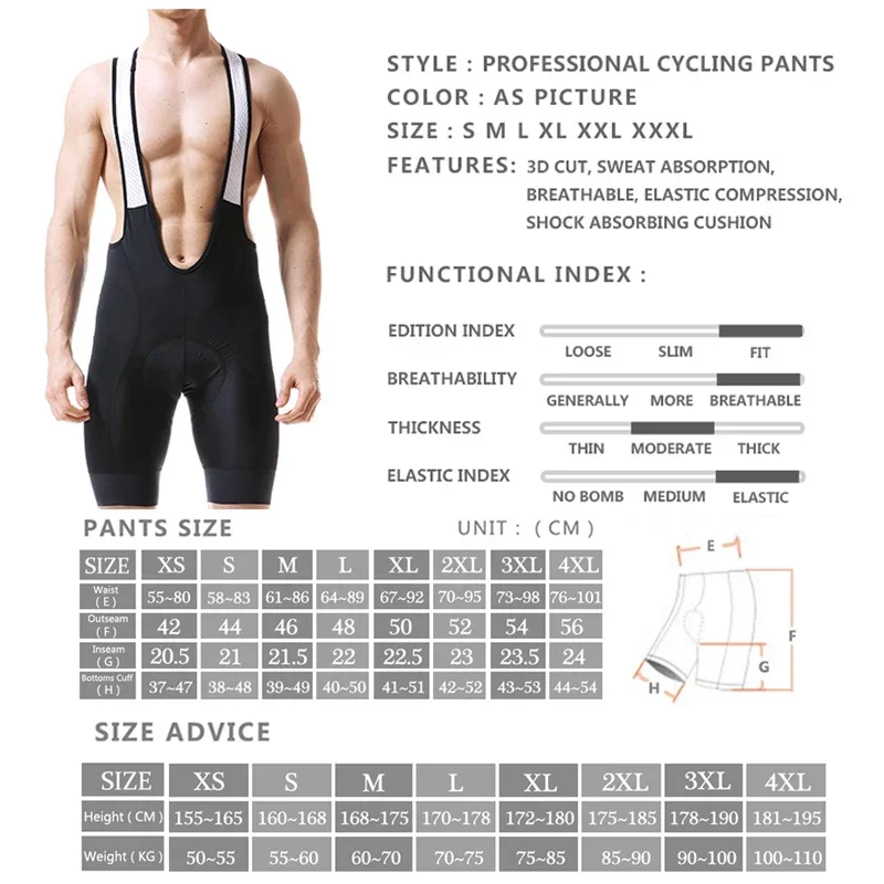 X-TIGER Cycling Shorts Triathlon Thickened 5D Gel Pad Lycra Bike Shorts Breathable Quick Dry Men's Mountain Bike Tights