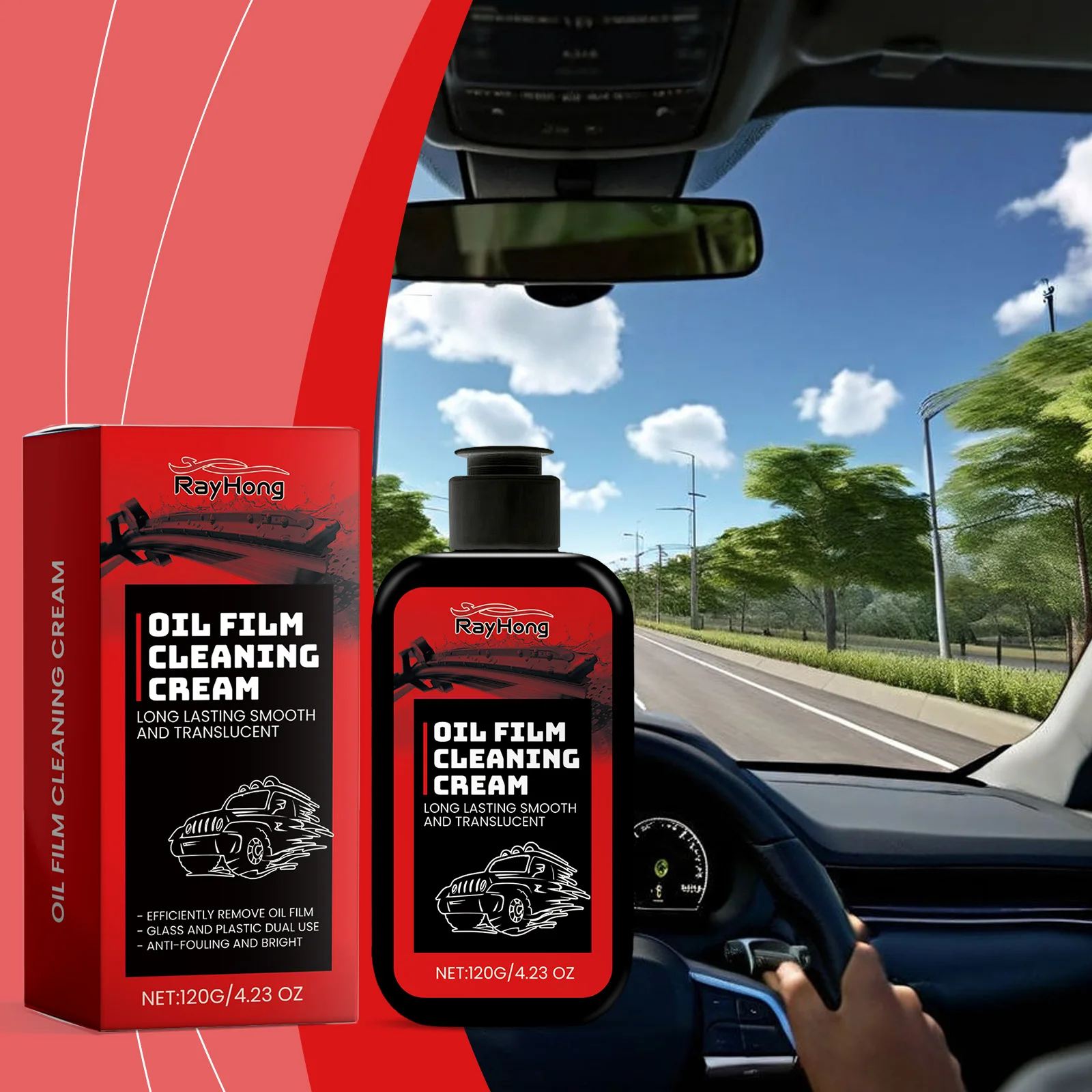 Car Glass Oil Film Cleaner Glass Film Removal Windshields Decontamination Remover Cleaning Quick And Easy Solution Household