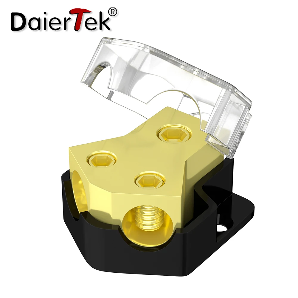 thumbnail image 2 of 2-Way 0 Gauge Power Distribution Block - Car Audio Ground/Power Distributor (uxcell) 2 of 10