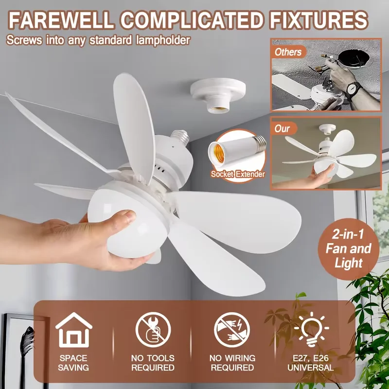 LED 30W ceiling fan light E27 remote dimming function suitable living room study home use ceiling fan led ceiling fan lights led fan light