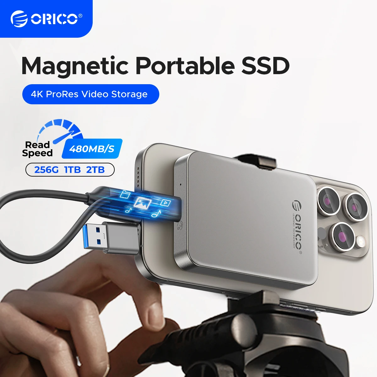 External Hard Drive Solid Flash Drive ORICO 5Gbps Portable Solid State Drive for iPhone 16 15 Pro/Max