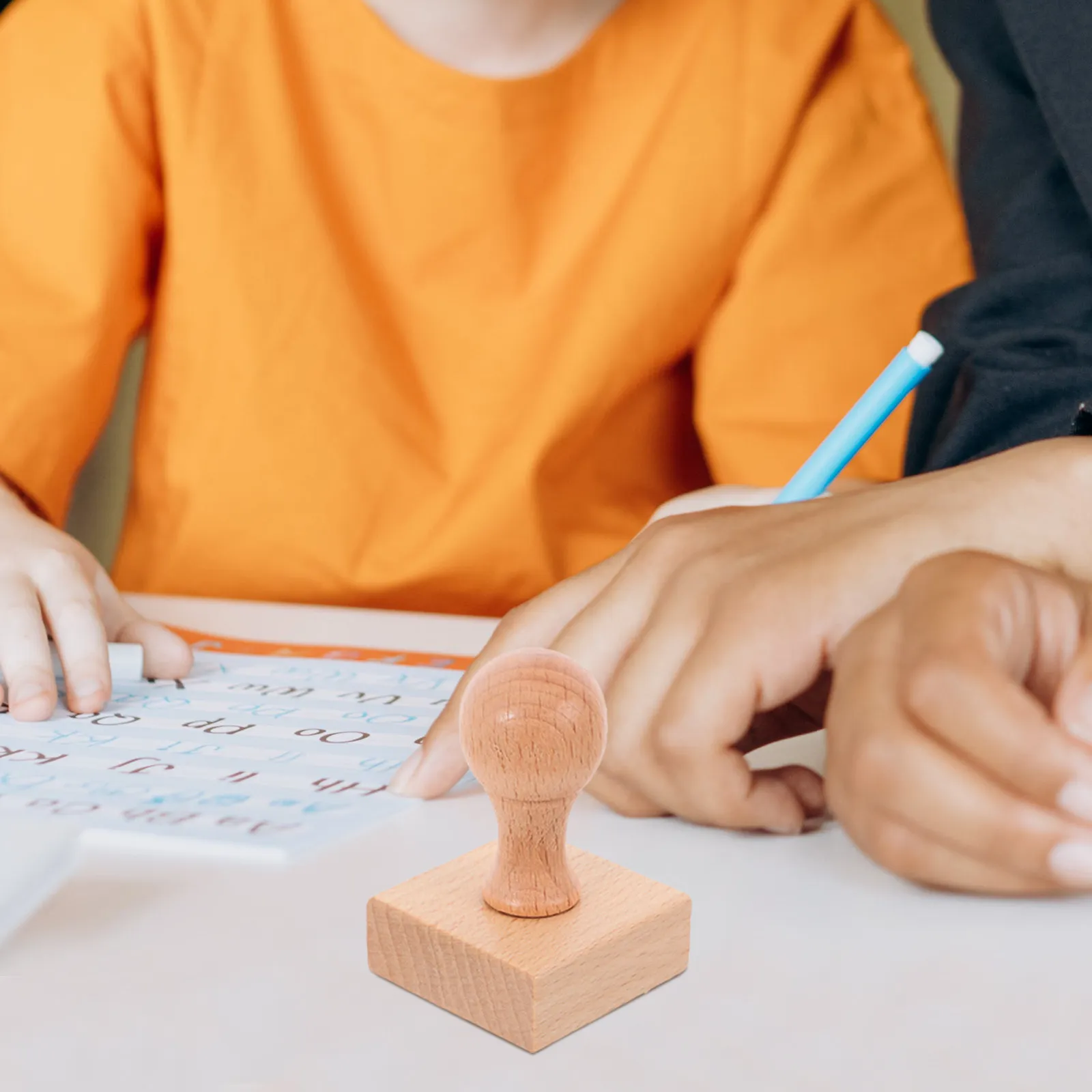 2Pcs 크리 에이 티브 나무 스탬프 블록 어린이를위한 DIY 공예 도구 수제 저널 스크랩북 엠보싱 사무실 장식 프로젝트
