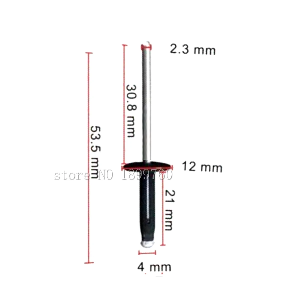 5x/100x Silver Black Aluminum Rivet for Mazda TK2150355 - AliExpress