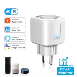 WiFi - Enabled Smart Socket with Power Monitoring and Voice Control - EU