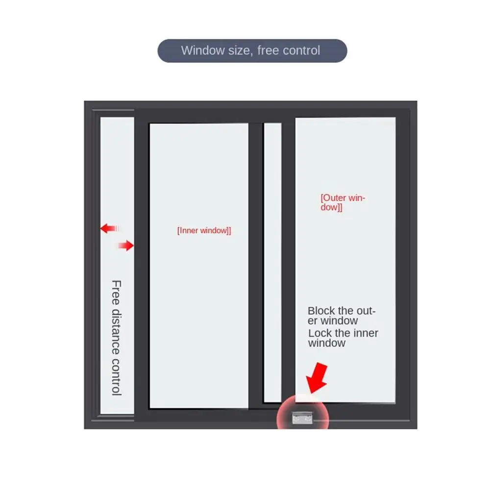 Description Picture 6 of itemZinc Alloy Window Limiter Buckle Durable Anti-Theft Fixed Window Locks Safety Sliding Security Window Lock Stopper Window