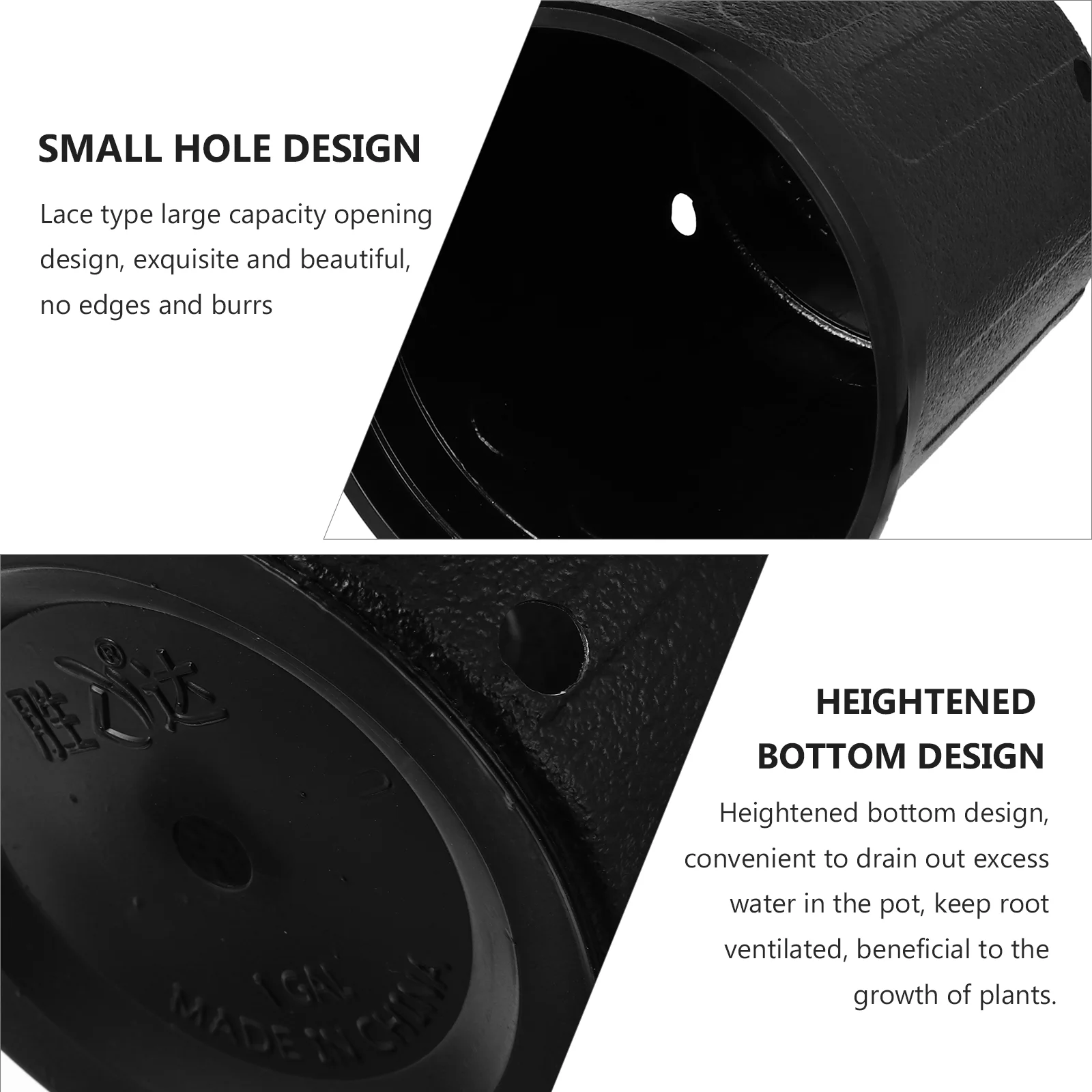 10 Pcs Plastic Flower Pot Hydroponic Flower Pot Plant Pot for Indoor Plants Garden Pots Indoor Garden Plastic Plant Nursery Balcony Flowerpot