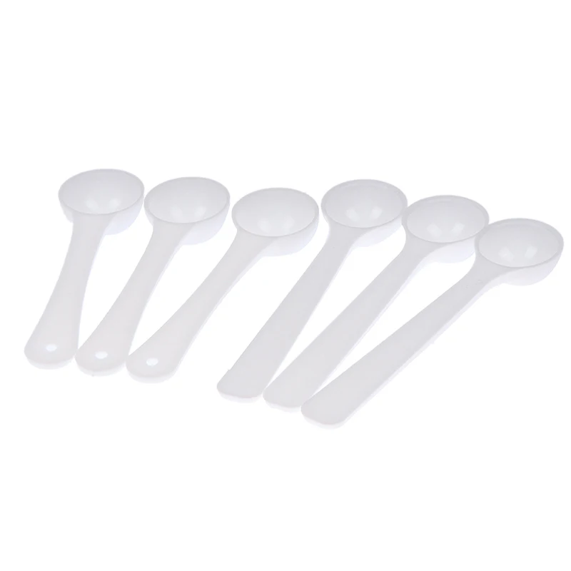 20PCS/lot 1g Professional Plastic 1 Gram Scoops/Spoons For Food/Milk/Washing Powder/Medcine White Measuring Spoons