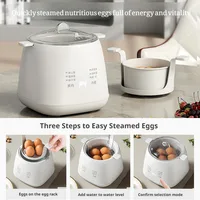 【Three Hole Plug 220V】Household Small Multifunctional Automatic Power-off Egg Steamer 6 Modes of Intelligent Reservation for Egg 2