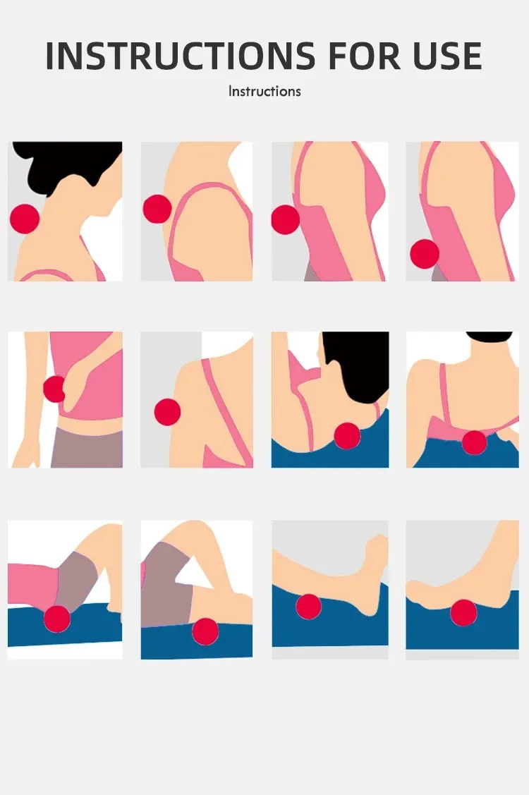 Description Picture 6 of itemHot Sale PVC Material Muscle Deep Tissue Yoga Massage Rolling Massage Fascia Ball