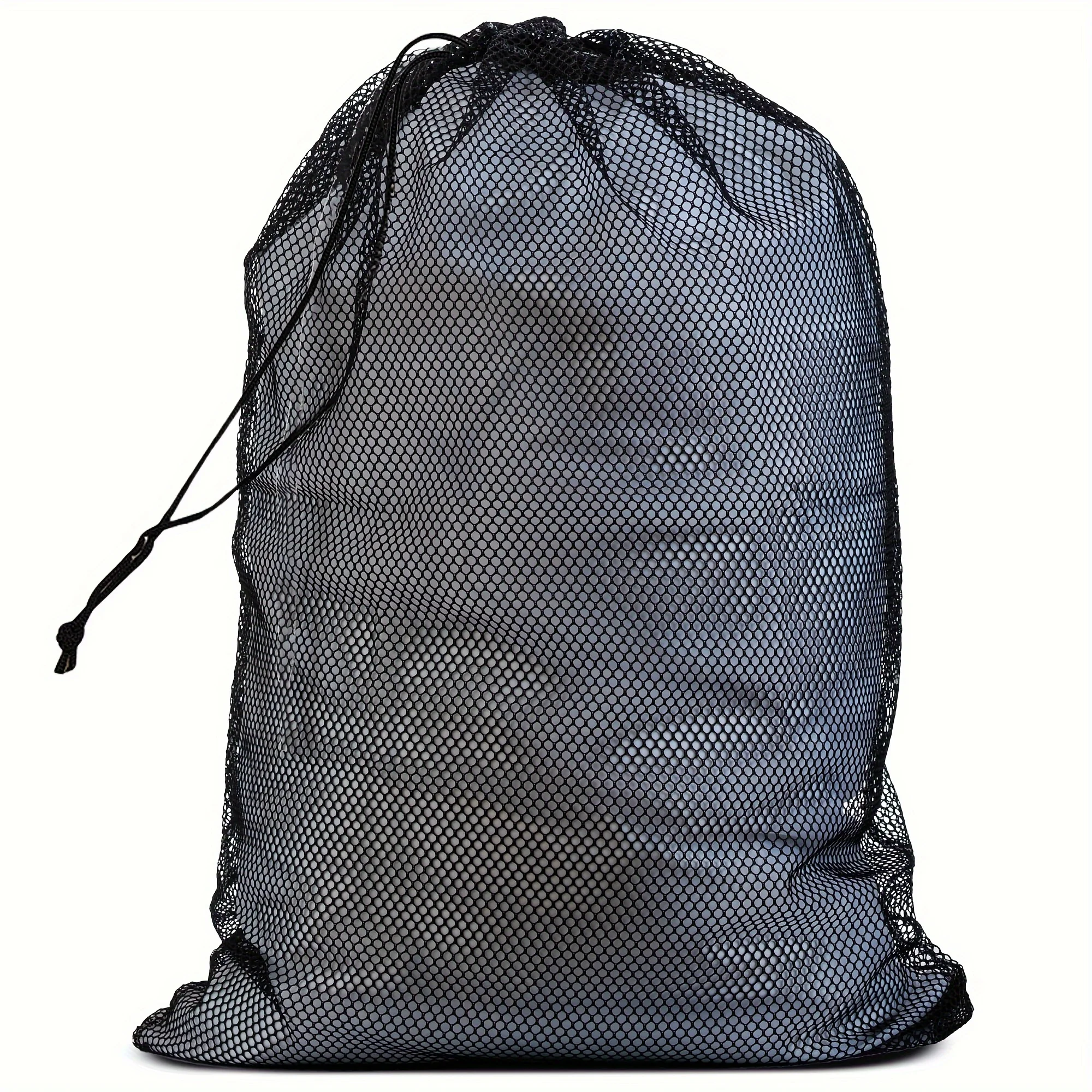 Laundry Bag Large Size Mesh Solid Color Drawstring 60x90cm