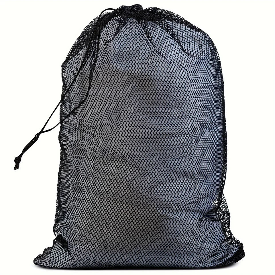 Large Size Laundry Mesh Bag Solid Color Drawstring Laundry Bag Anti-snagging Anti-deformation Mesh Clothes Washing Bag 60x90cm