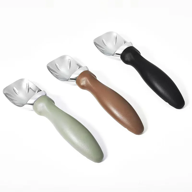 1pc Dual-Purpose Stainless Steel Ice Cream Scoop and Fruit Spoon for Home and Outdoor Use