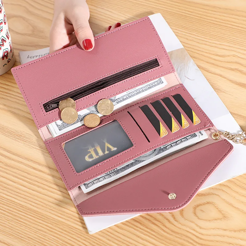 Long Women Wallet Female Purses Tassel Coin Purse Card Holder Wallets Female Pu Leather Clutch Money Bag PU Leather Wallet 4