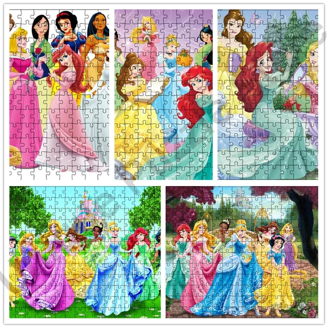 Quebra-cabeça brinquedos disney princesa castelo 300/500/1000 peças quebra- cabeças de madeira crianças brinquedos educativos presentes adultos  impressão clara - AliExpress