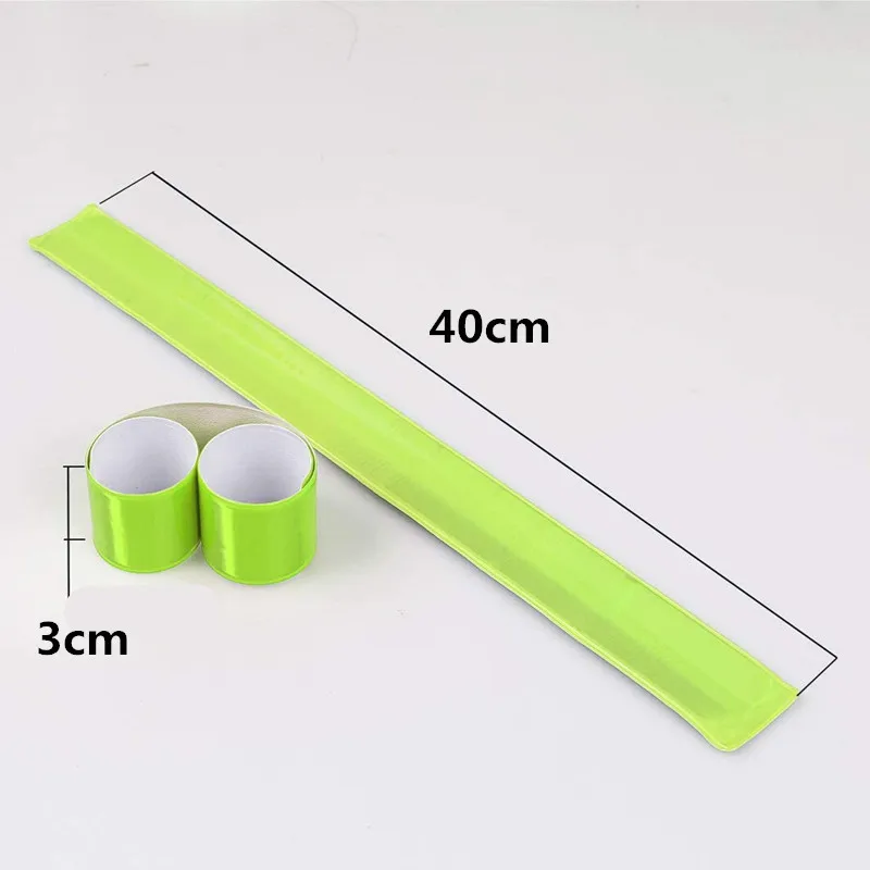 Reflective Wristband Slap Band Leg Straps Safety Reflector Bracelets Wrap Armband 2pcs for Running Riding reflective tape bands,led running armband