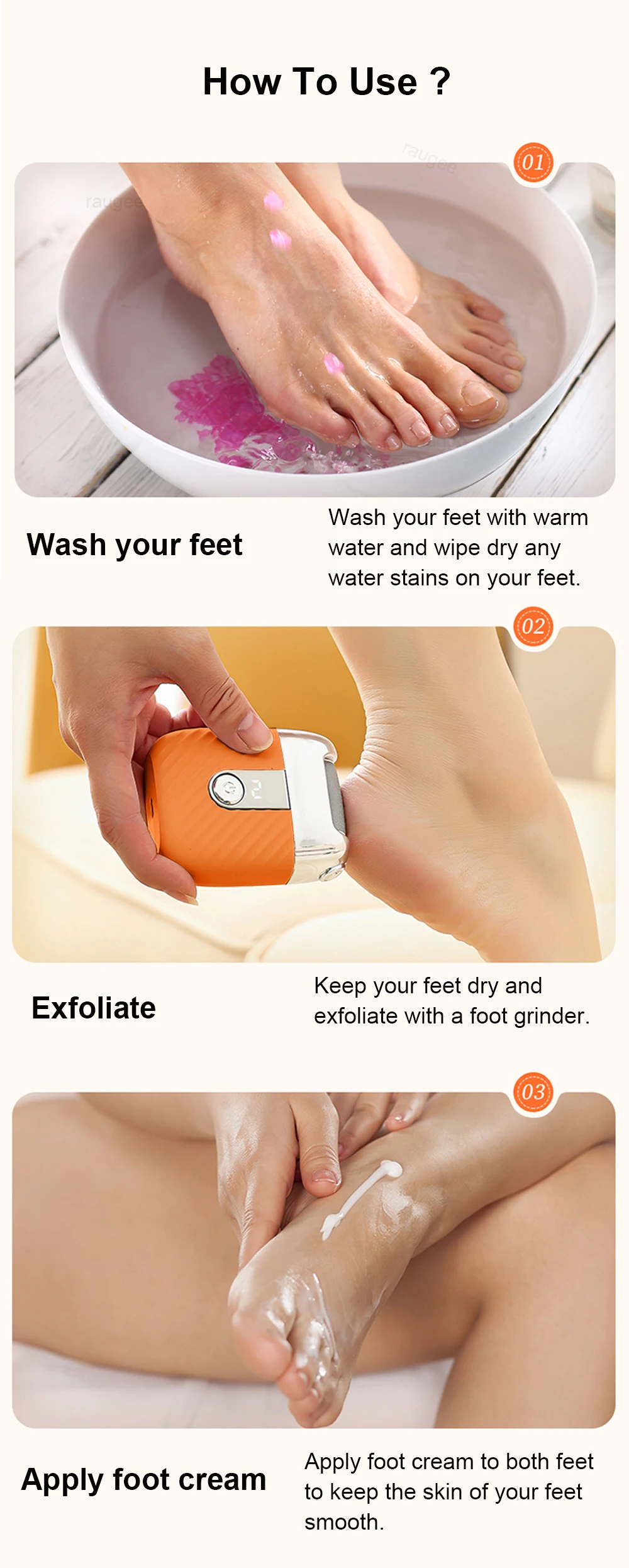 Râpe pieds électrique rechargeable usb anti-callosités pieds_voghion.com