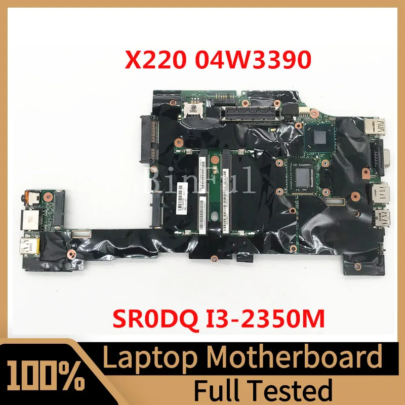 

Материнская плата 04W3390 для ноутбука Lenovo Thinkpad X220, материнская плата с SR0DQ I3-2350M CPU SLJ4M 100%, полностью протестированная, хорошо работает