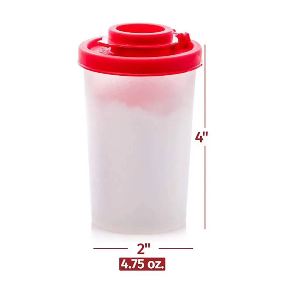 Food Storage Container Set 4 pc screw on lids holds 4.75oz
