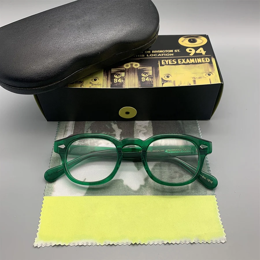 

Men's Spectacle Frame Johnny Depp Lemtosh Style Glasses Transparent Lens Brand designer Computer Male Round Vintage Eyeglasses