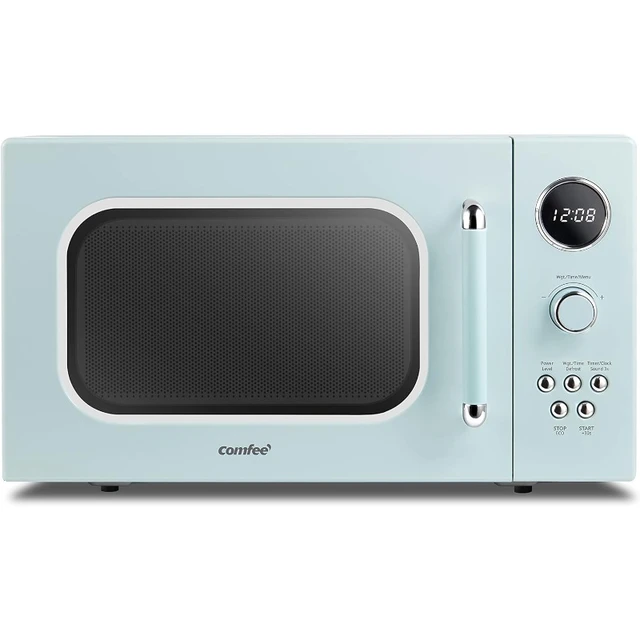 0.9 Cu.ft Retro Microwave Oven - Red