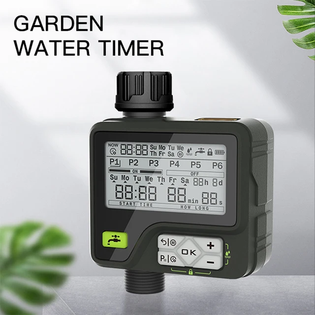 Eshico Garden Tools Öntözőrendszer Állítható Kényelmes Telepítés Vízálló Tervezés Nagy Lcd Kijelző Digitális Öntözési Időzítő