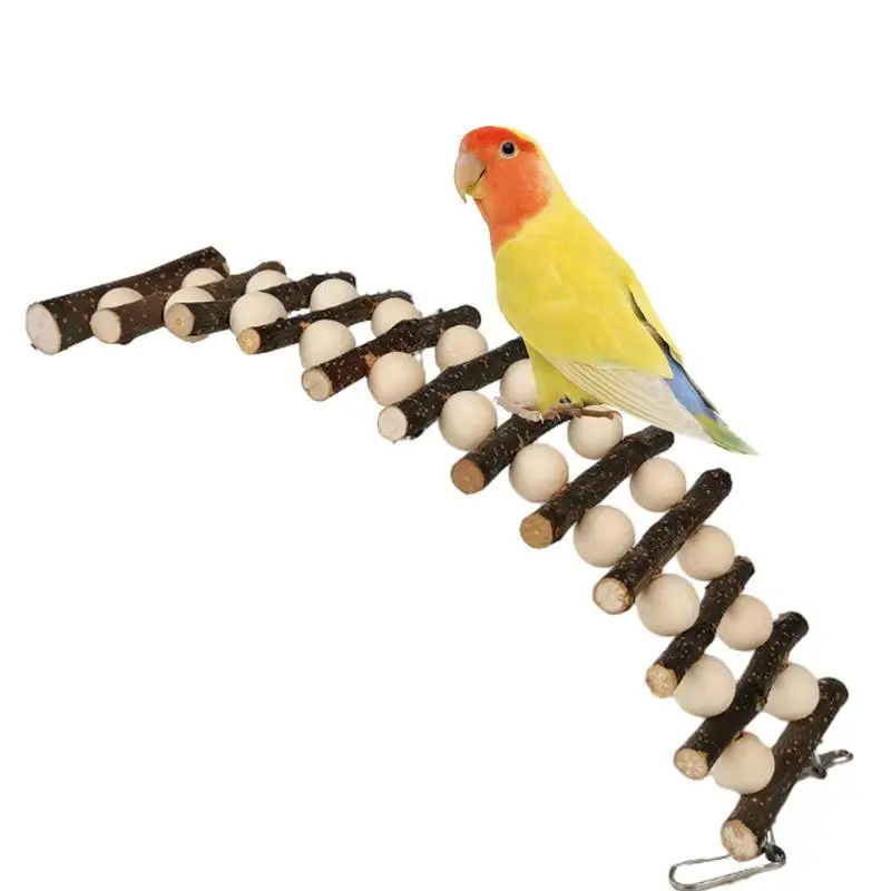 

Wood Hamster Ladder Natural Wooden Birds Pets Parrots Ladders Bridge Climbing Toy For Dwarf Syrian Hamster Mice Mouse & Gerbils