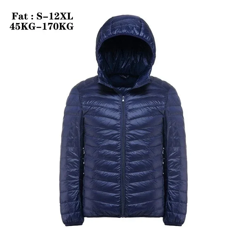 Oversized Men Spring Jackets Quality Men's Ultra Light Down Jacket 90% White Duck Down Men's Hooded Portable  Jacket