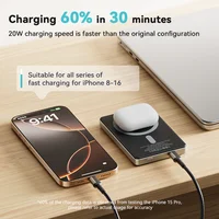 KUULAA Magnetic Power Bank 10000Ah Wireless Portable charger 20W Fast Charging For magsafe For iPhone 16 15 14 Por Max PowerBank 2