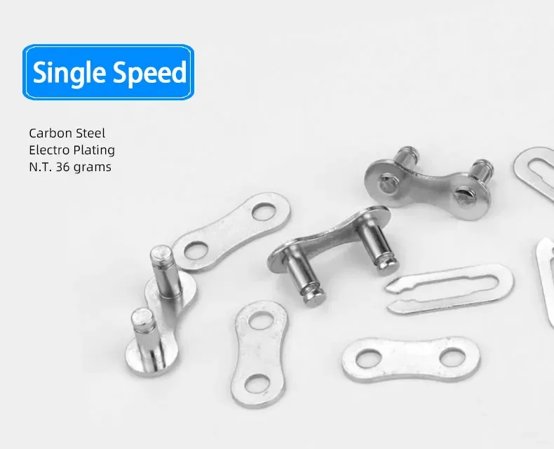 Description Picture 5 of item6 Pairs Bicycle Quick Link& Release for 1/6/7/8/9/10/11/12 Speed Chain Reusable Carbon Steel Missing Link Silver Gold Connector