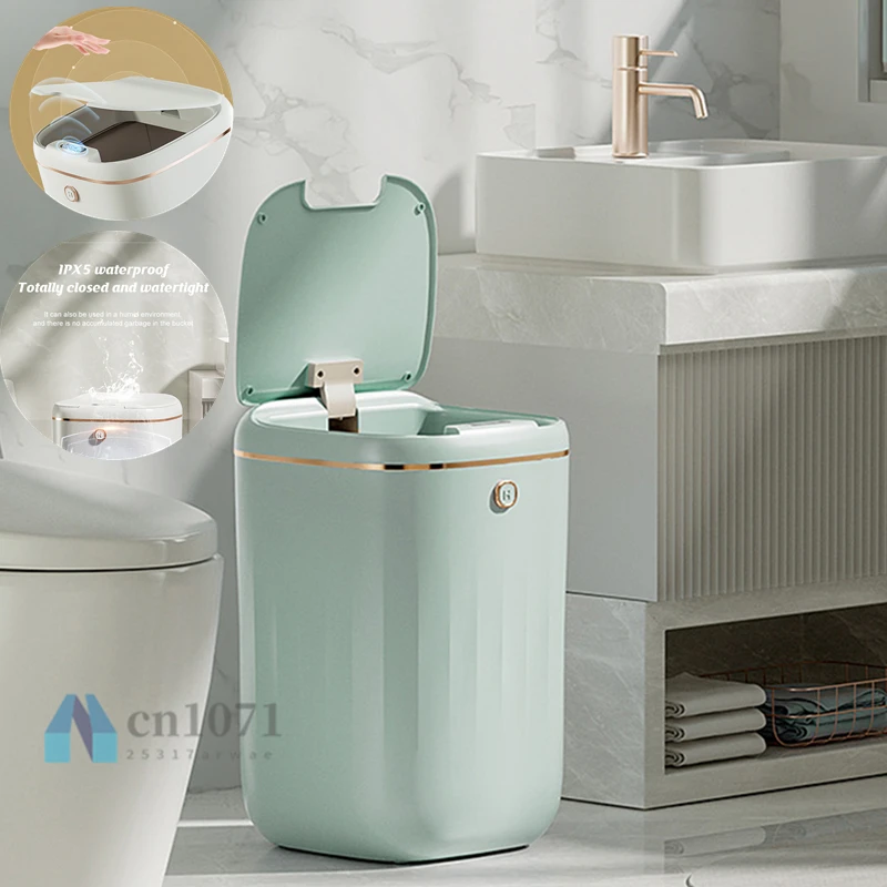 

22L Smart Trash Can with Automatic Sensor Large Capacity Electric Waste Bin Waterproof Garbage Bins for Kitchen Bathroom Toilet