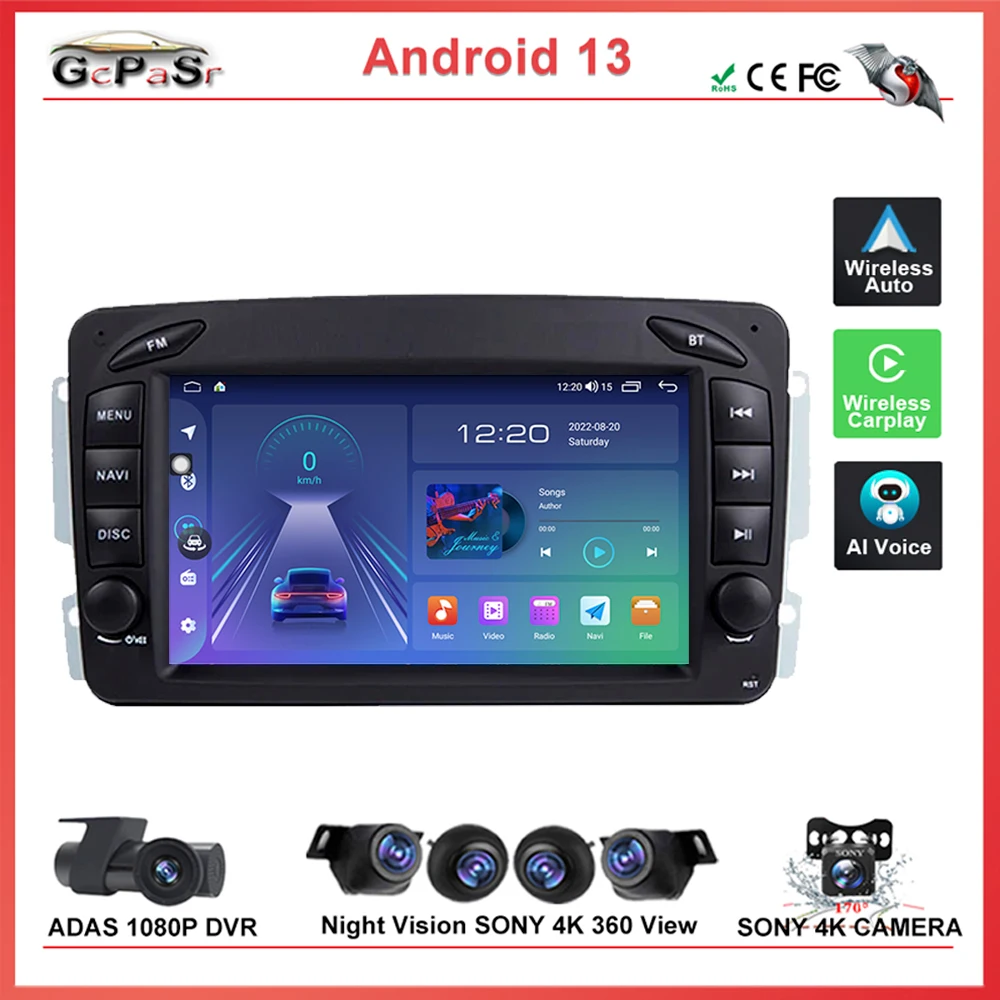 Android Car Radio For Mercedes Benz CLK W209 W203 W208 W463 Stereo Head Unit NO 2DIN DVD Multimedia Player Navigation GPS Screen