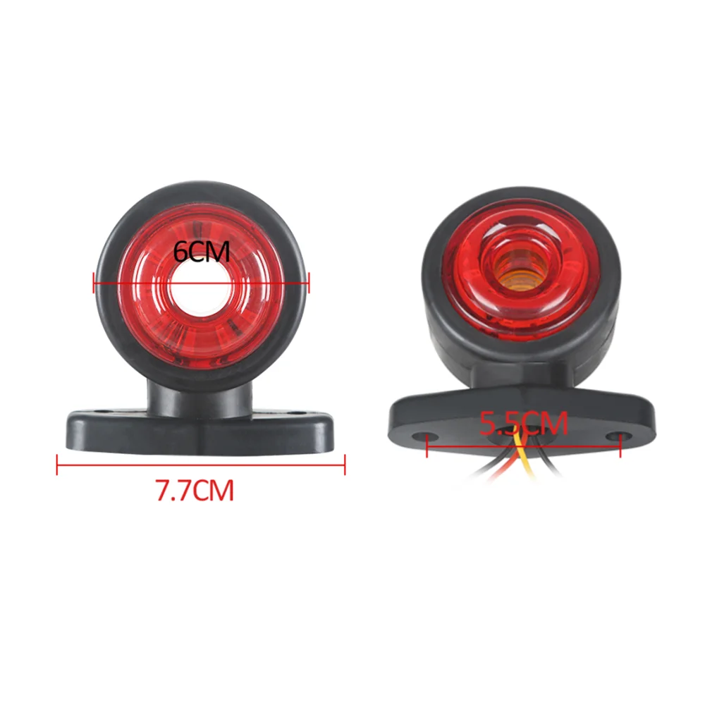 2PCS LED Side Marker 24v/12V LED Truck Lights Trailer Lamp Outline Marker