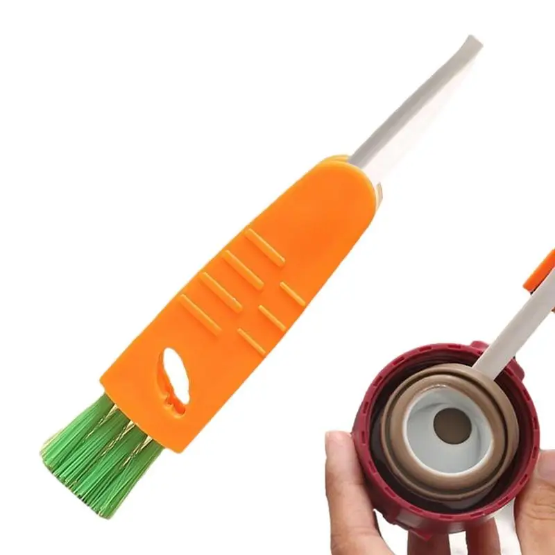 

Cup Lid Cleaning Brush Multifunctional Cup Crevice Cleaning Brush 3 In 1 Carrot Detail Bottle Cleaner Home Kitchen Cleaning Tool