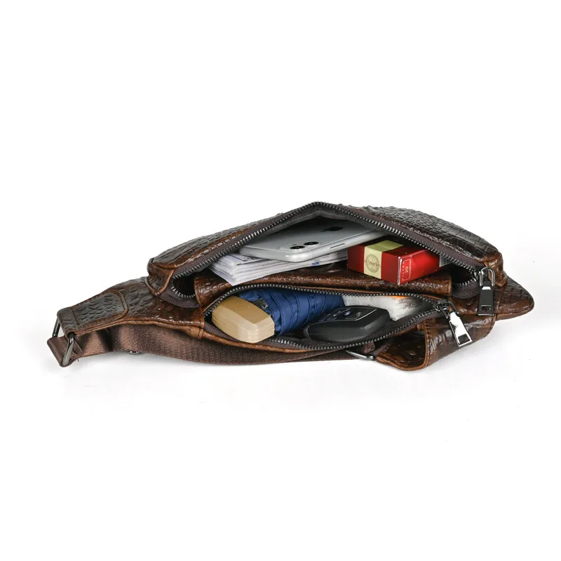 Neweekend 100% Genuine Cow Leather Shoulder Packs Travel Pack for Men Women Backpacks Male Multifunction Chest Sling New Bag